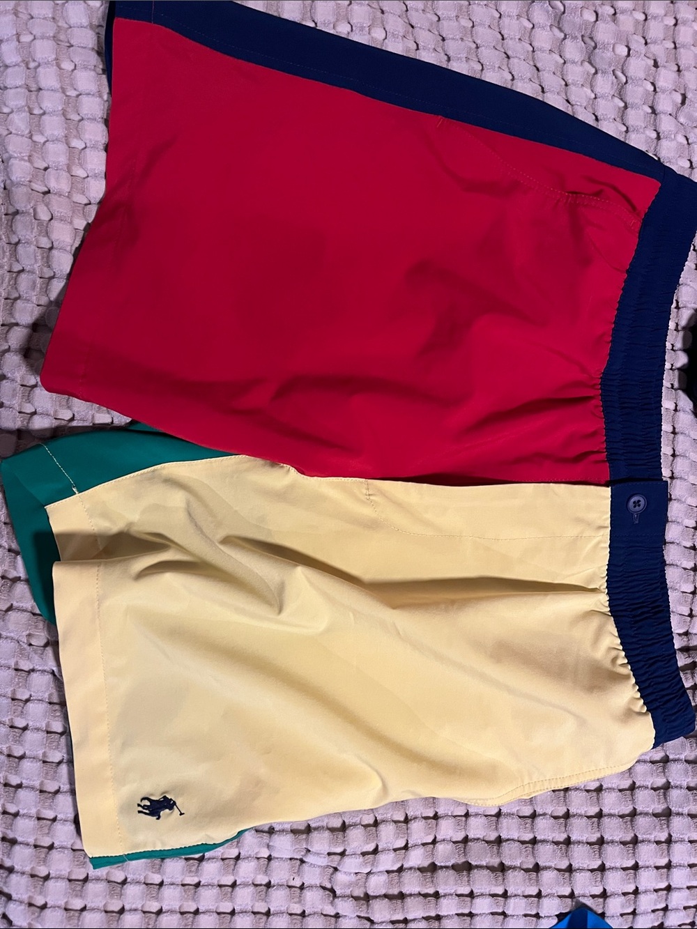 Ralph Lauren Red, Yellow & Green Colorblock Swim Shorts
